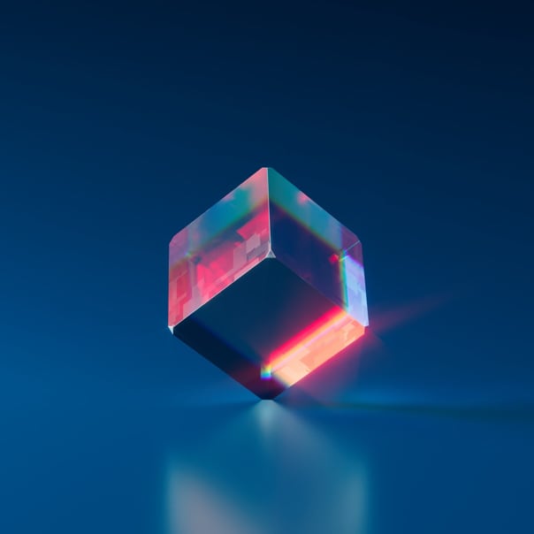 image of a red 3D cube